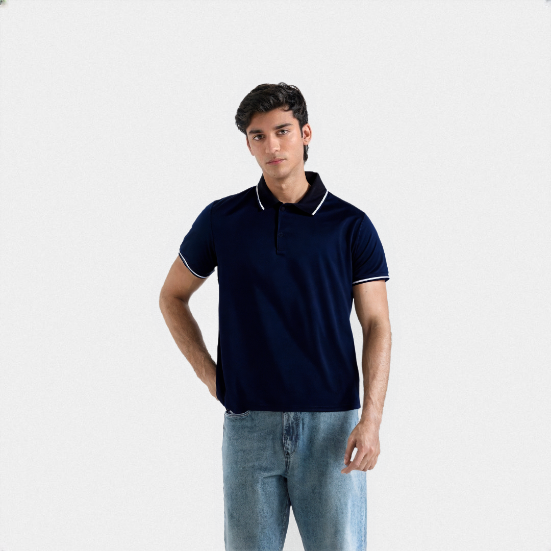 BASIC POLO WITH CONTRAST TIPPING
