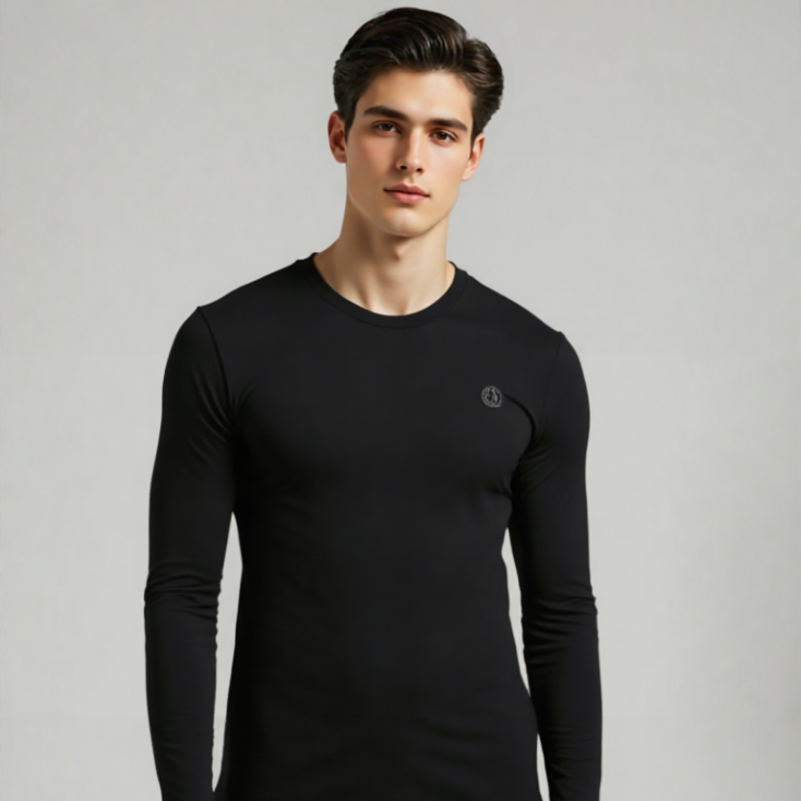 LONG SLEEVE CREW NECK WITH LOGO TEES