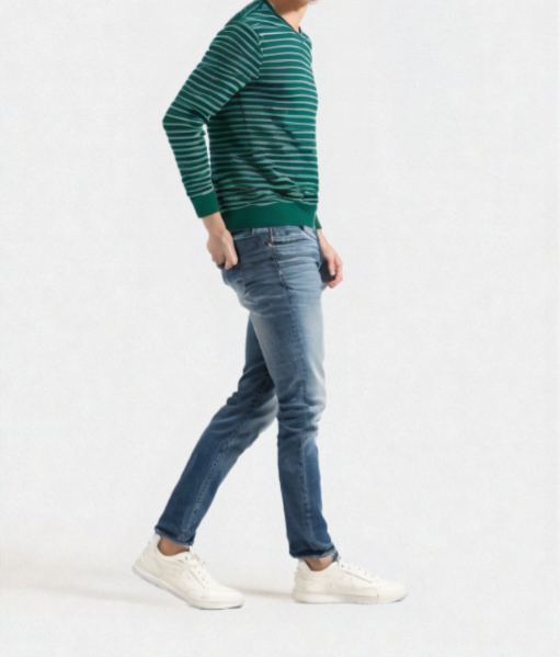 MEN's STRIP SWEATER S V-NECK