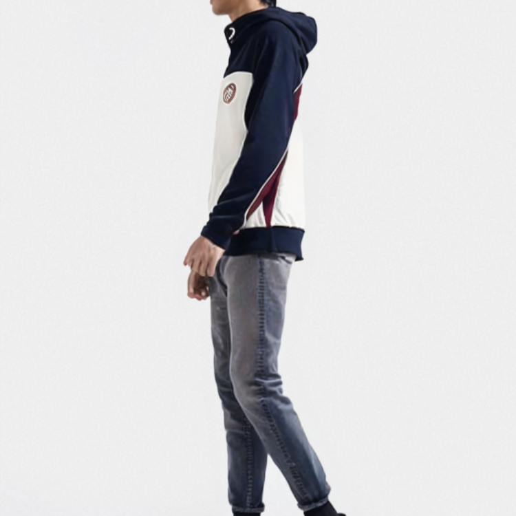 CUT & SEW ZIPPER HOODIE