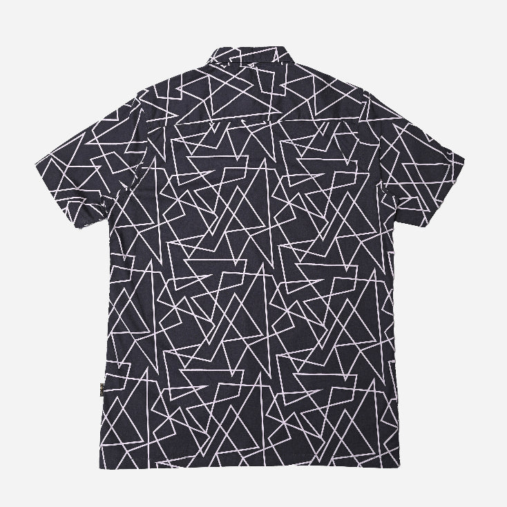 CASUAL SHIRT H/S BLACK PRINTED