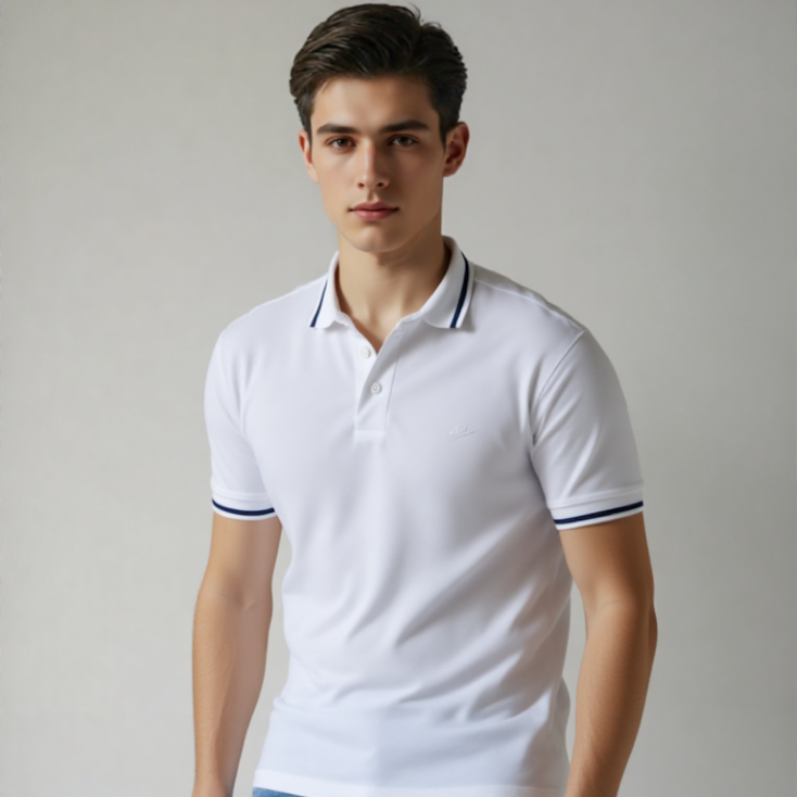 BASIC POLO SHIRT - WHITE