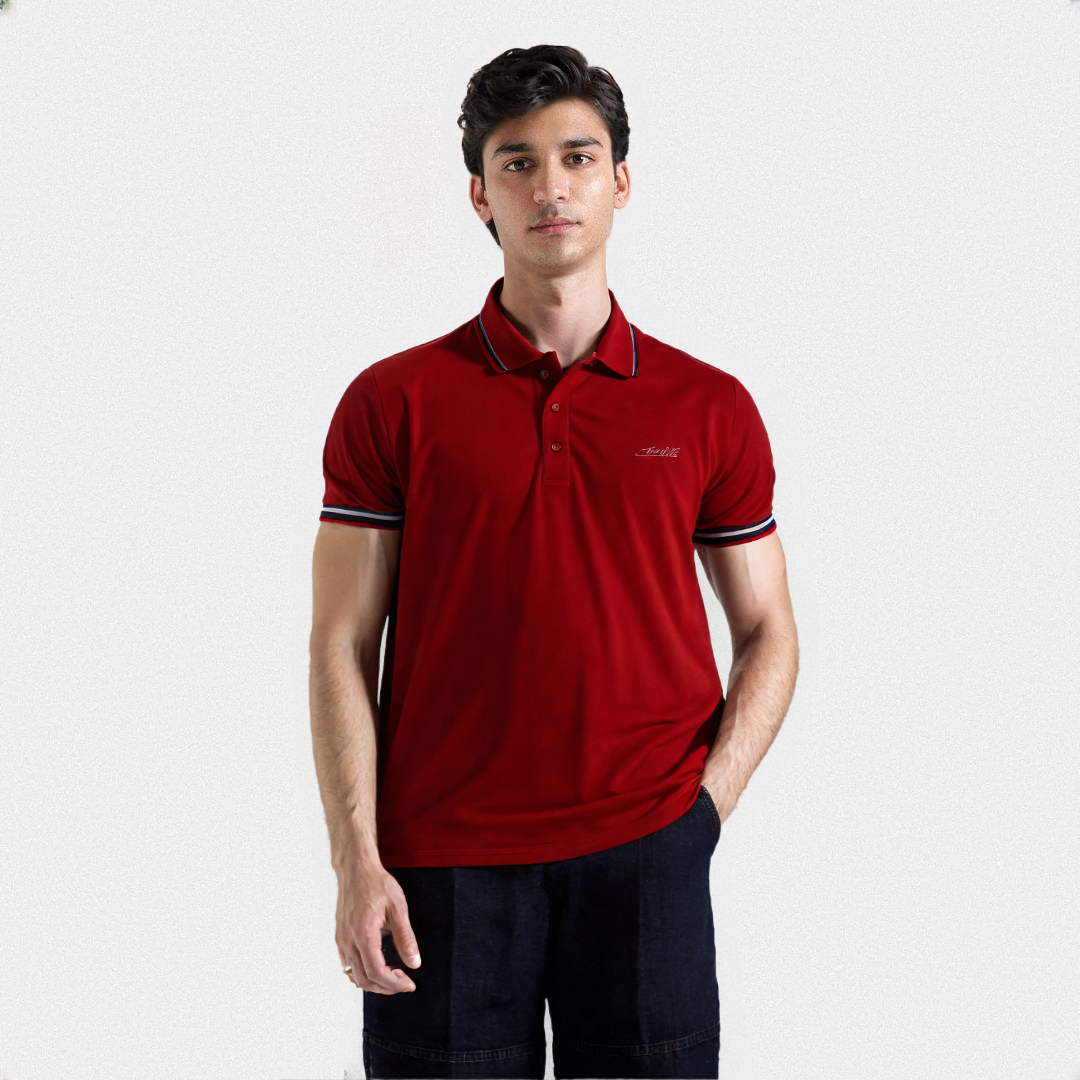 BASIC POLO SHIRT TIPPING COLLAR