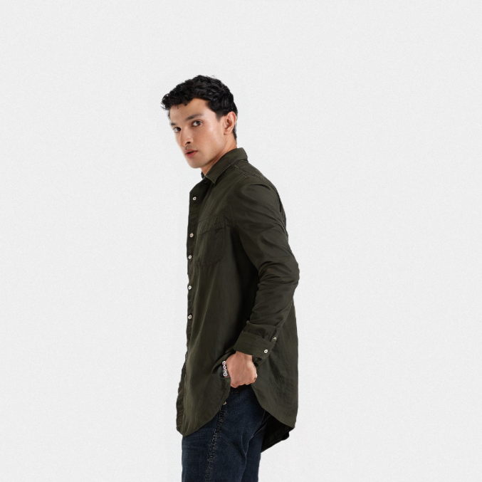 BUTTON DOWN SHIRT SELF LINING