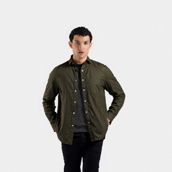 BUTTON DOWN SHIRT SELF LINING