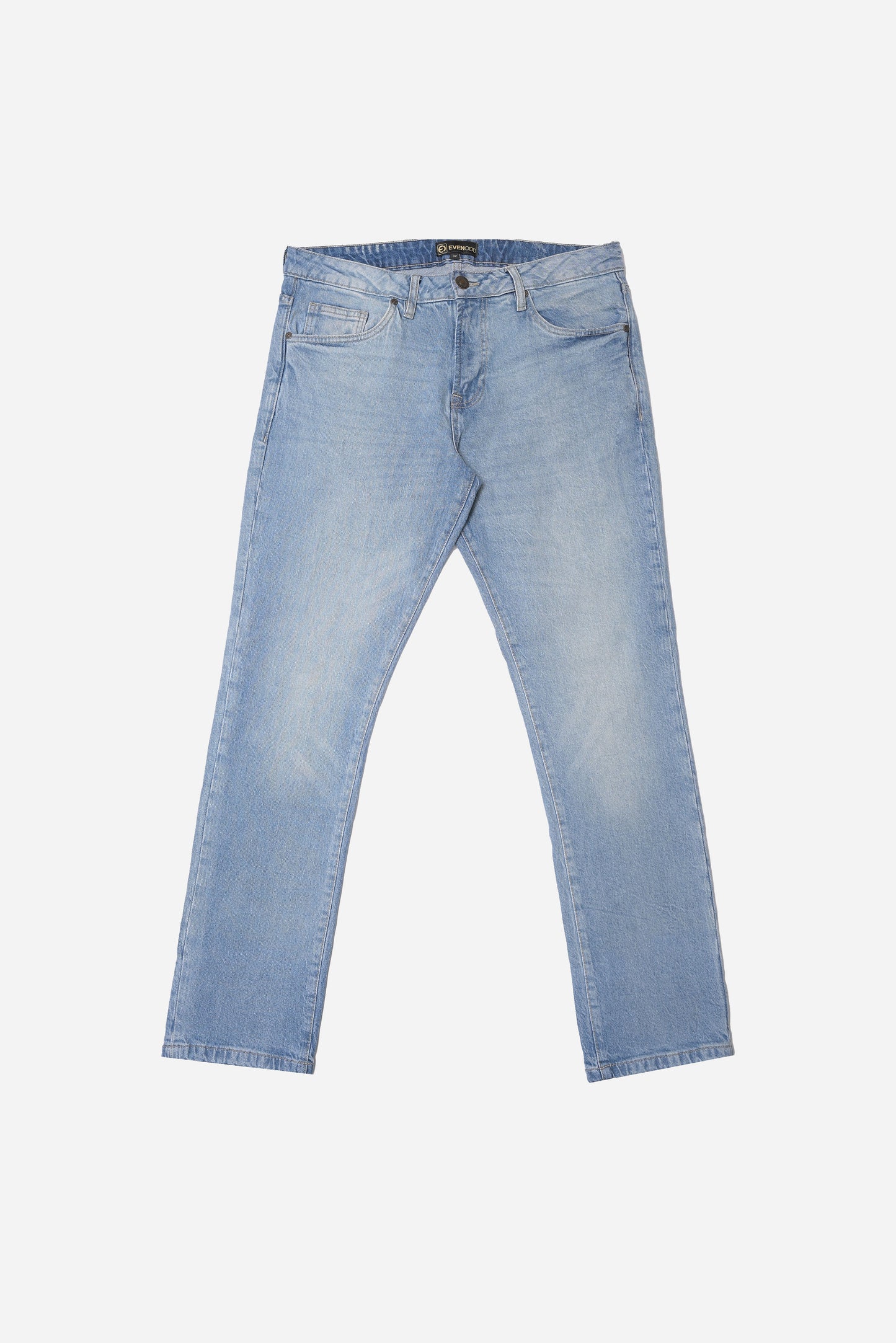 STRAIGHT FIT DENIM JEANS LIGHT BLUE