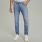 STRAIGHT FIT DENIM JEANS LIGHT BLUE