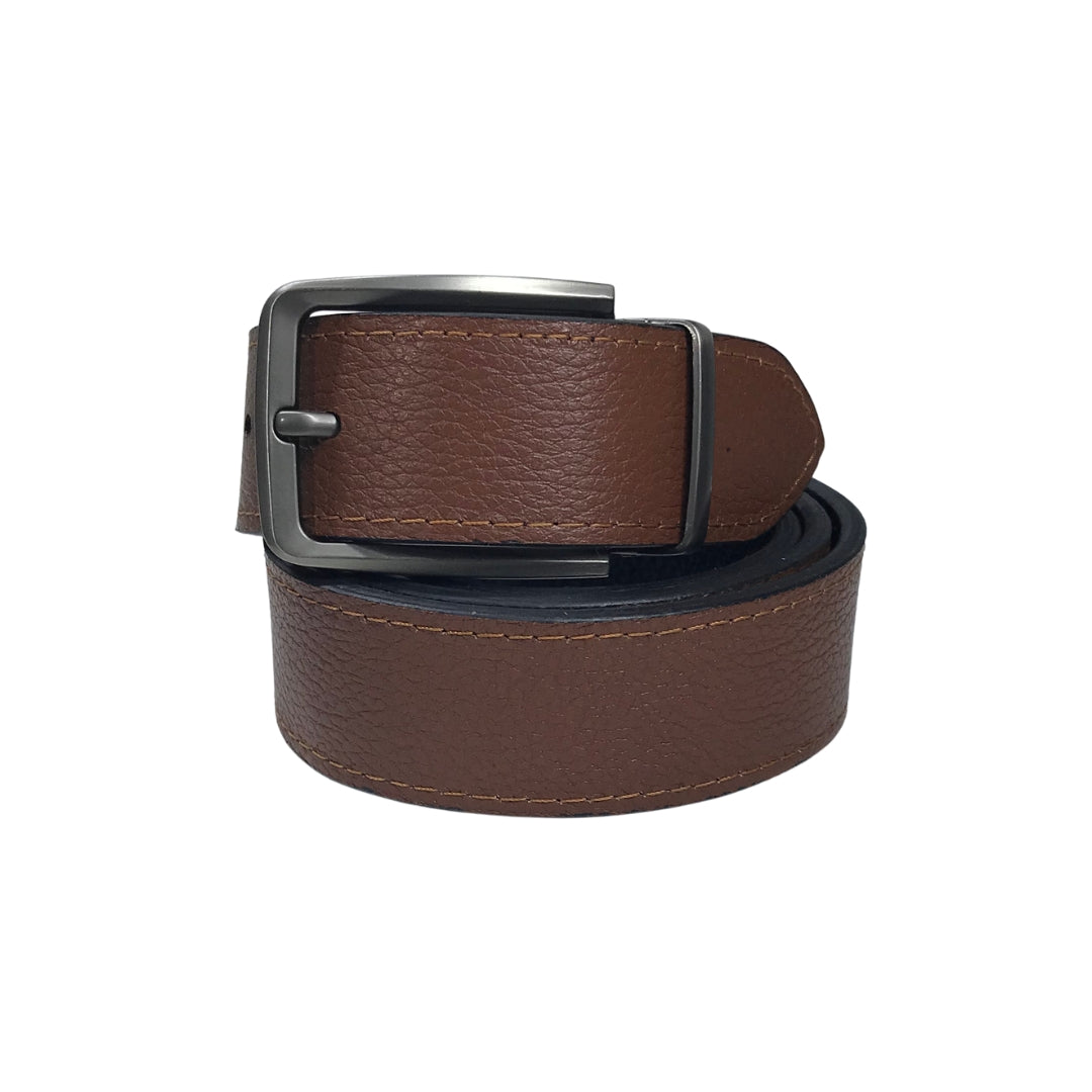 REVERSIBLE TEXTURE LEATHER BELT