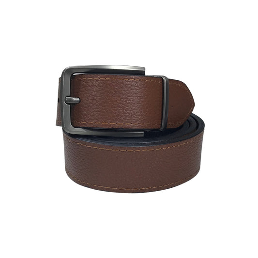 REVERSIBLE TEXTURE LEATHER BELT