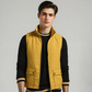 YELLOW SLEEVELESS PUFFER JACKET