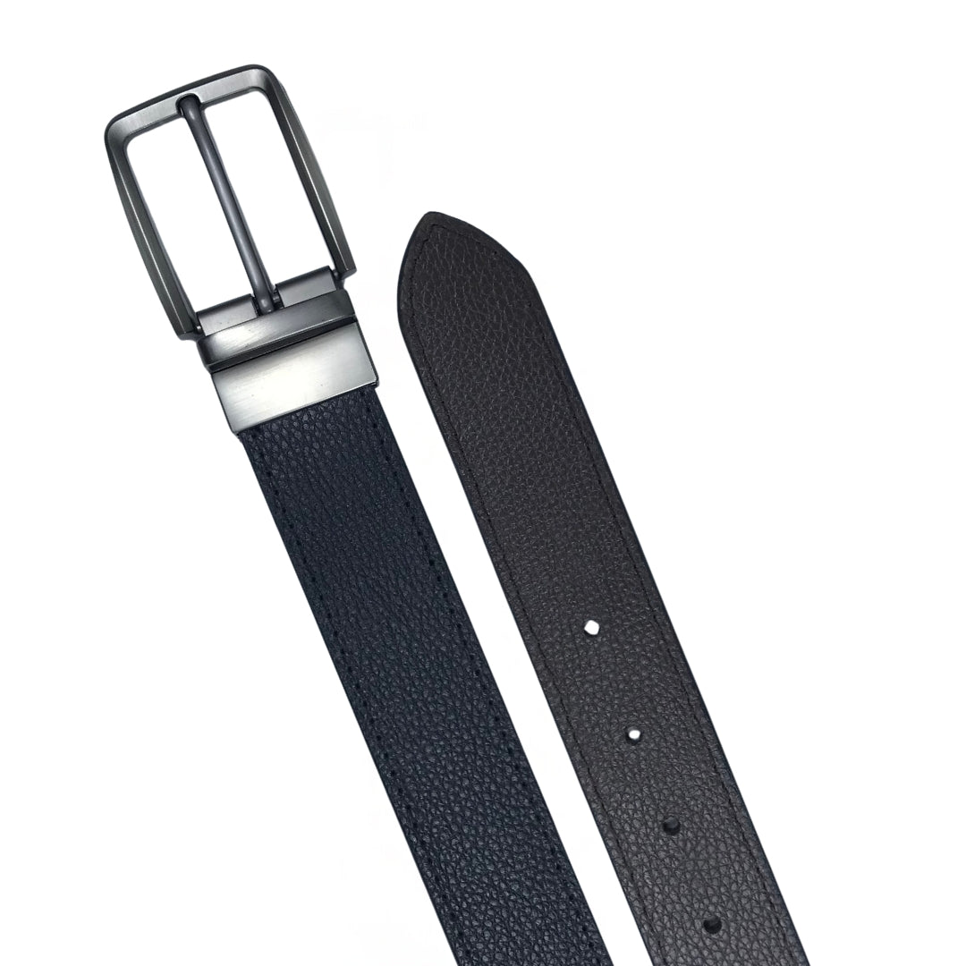 REVERSIBLE TEXTURE LEATHER BELT