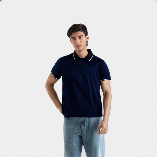BASIC POLO WITH CONTRAST TIPPING