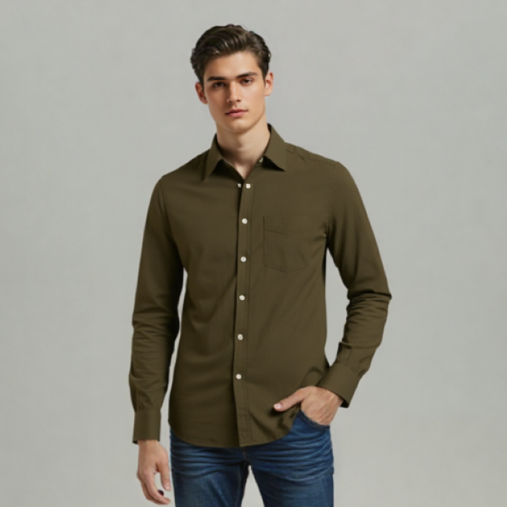 BUTTON DOWN SHIRT SELF LINING