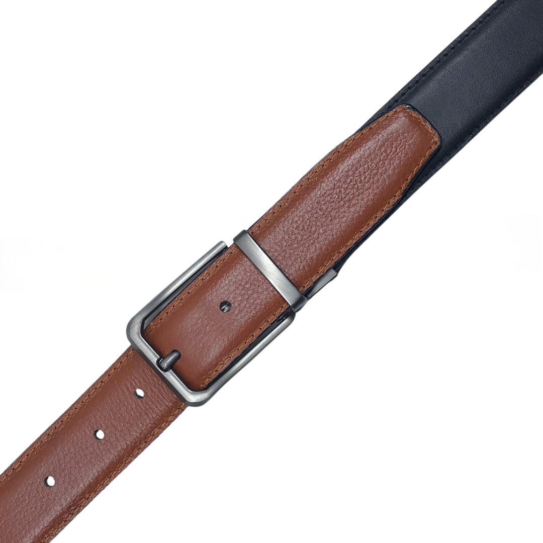 REVERSIBLE BELT BLACK & CAMEL