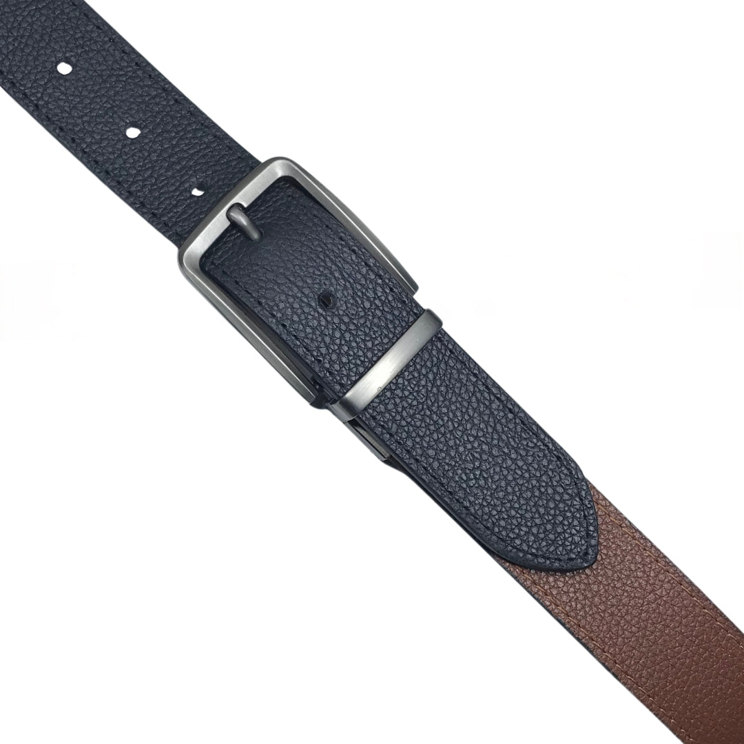 REVERSIBLE TEXTURE LEATHER BELT