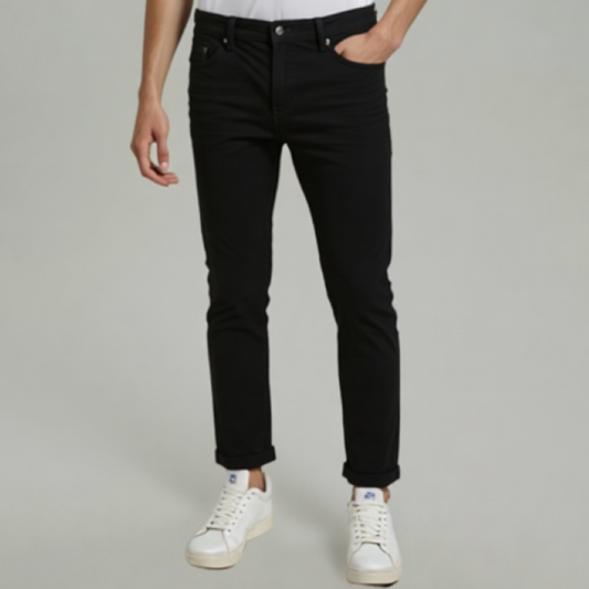BLACK LOOM SLIM FIT JEANS