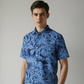 BLUE LEAF PRINTED SHIRT H/S