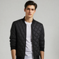 MENS BLACK F/S QUILTED JACKET