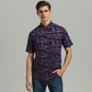 PURPLE ALPHABET PRINTED SHIRT H/S