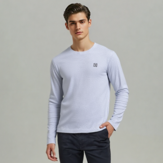 LONG SLEEVE CREW NECK WITH LOGO TEES