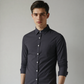 CASUAL SHIRT F/S NAVY PLAIN