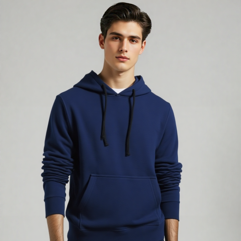 NAVY BASIC HOODIE