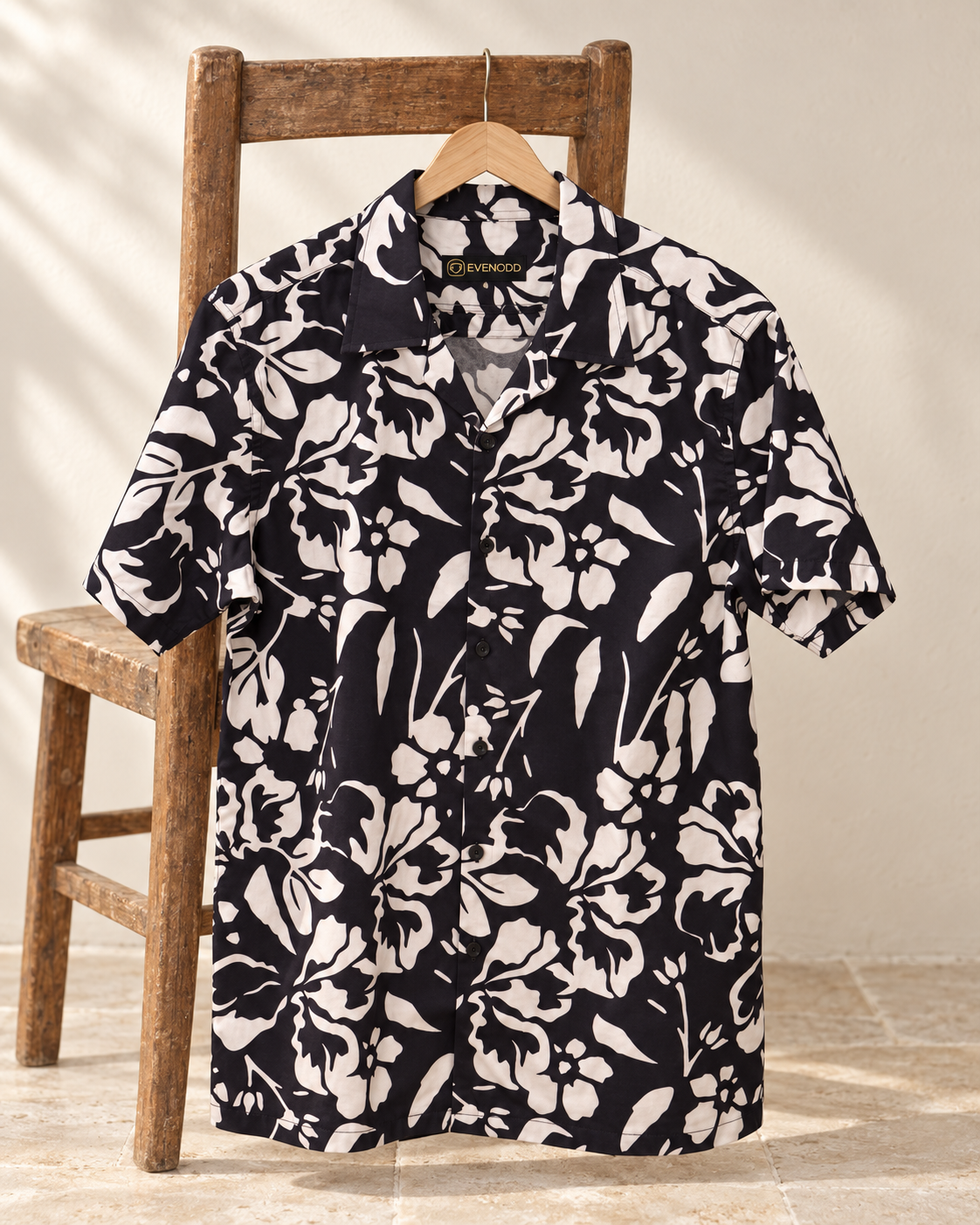 PRINTED RESORT COLLAR SHIRT