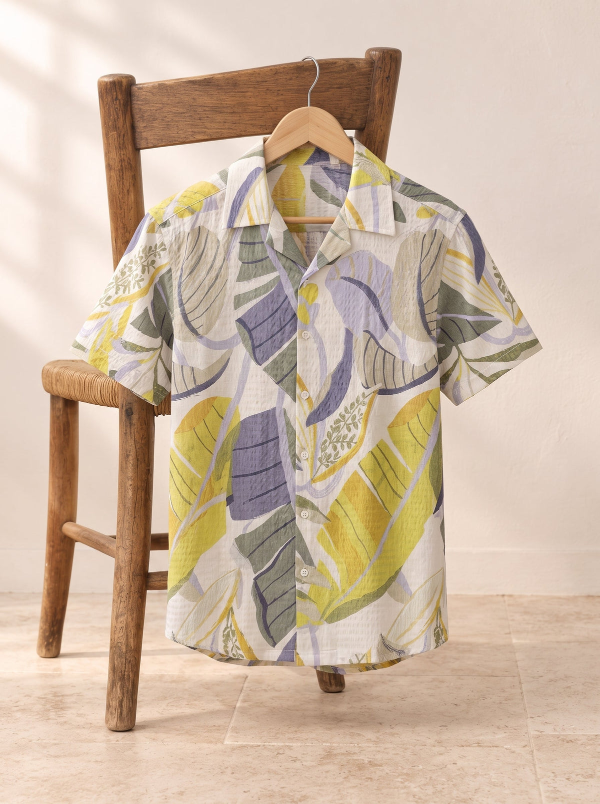 TEXTURE RESORT COLLAR PRINTED SHIRT