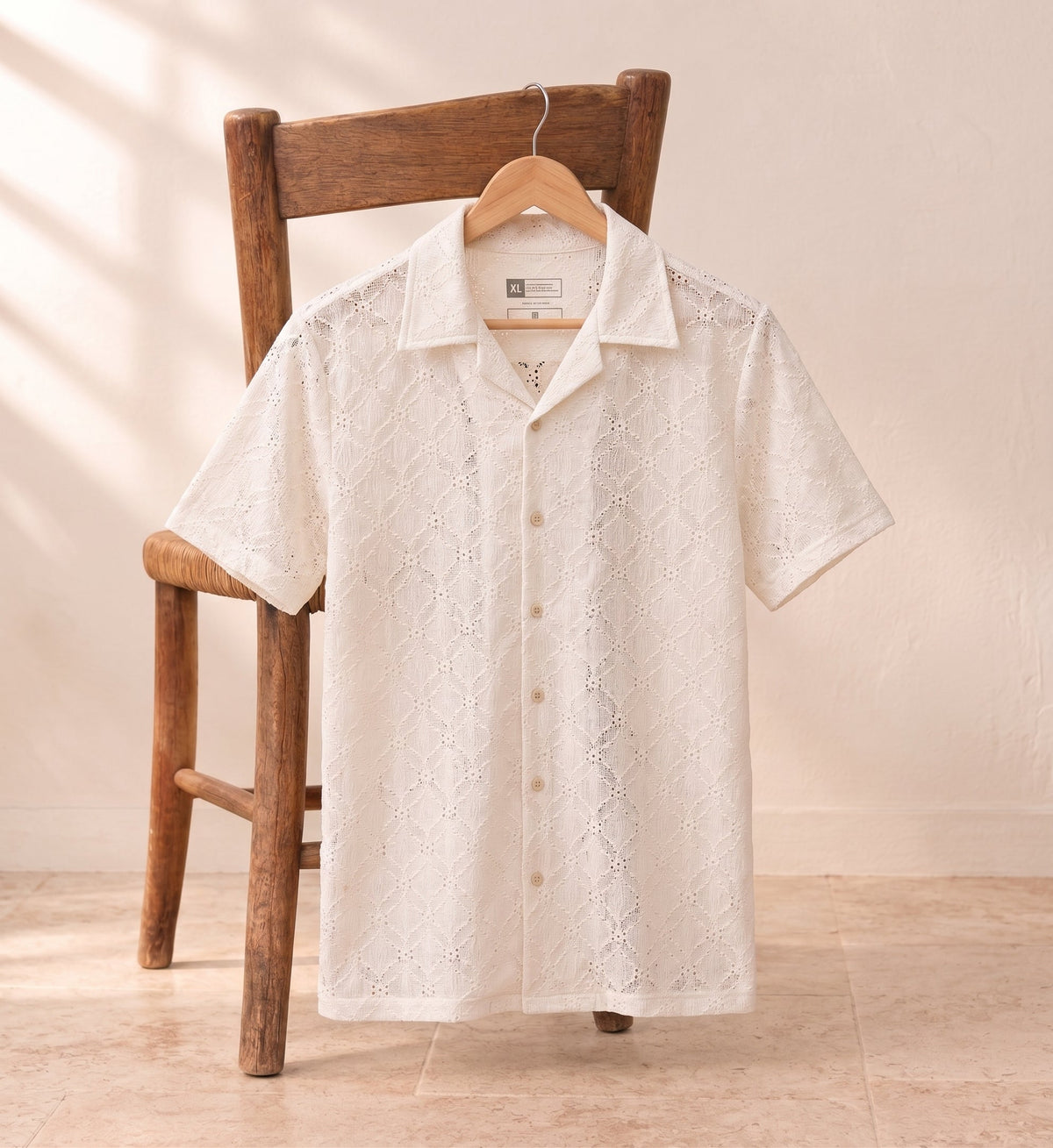 EMBROIDERED RESORT COLLAR SHIRT