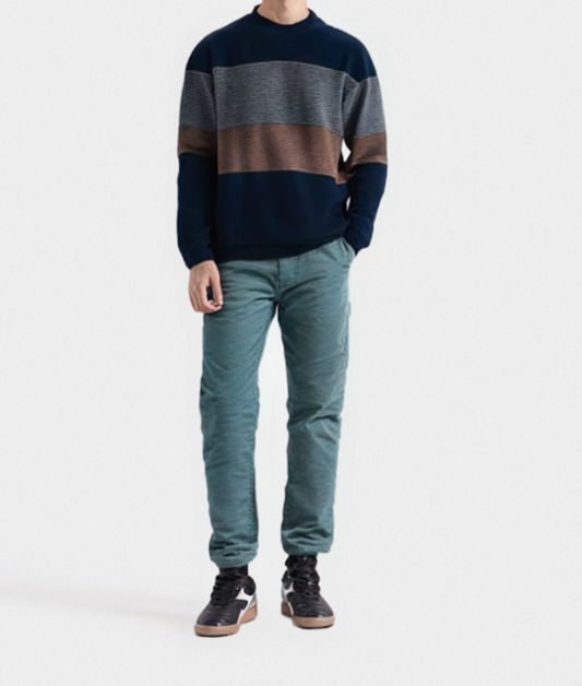 MEN's YARN DYED F/S CREWNECK SWEATER