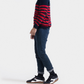 MEN's STRIP SWEATER NAVY RED