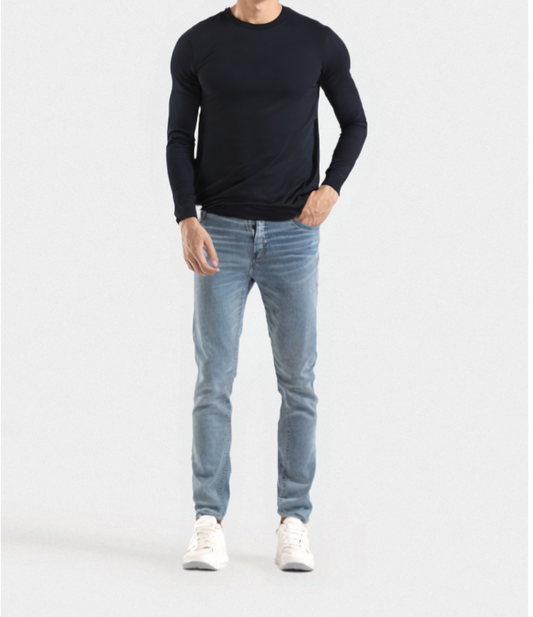 LONG SLEEVE CREW NECK WITH LOGO TEES