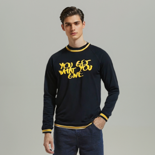 PRINTED CREW NECK SWEATSHIRT