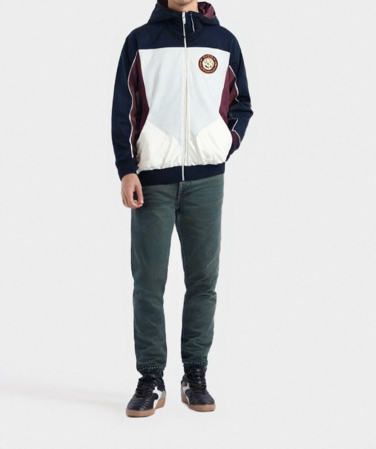 CUT & SEW ZIPPER HOODIE