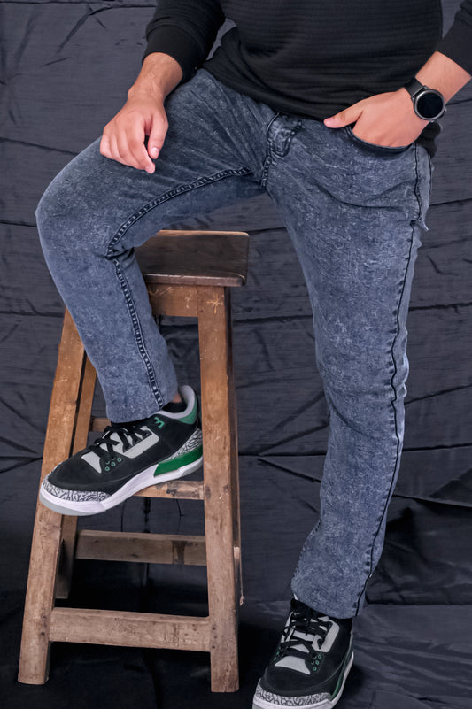 SLIM FIT DENIM - ACID WASH