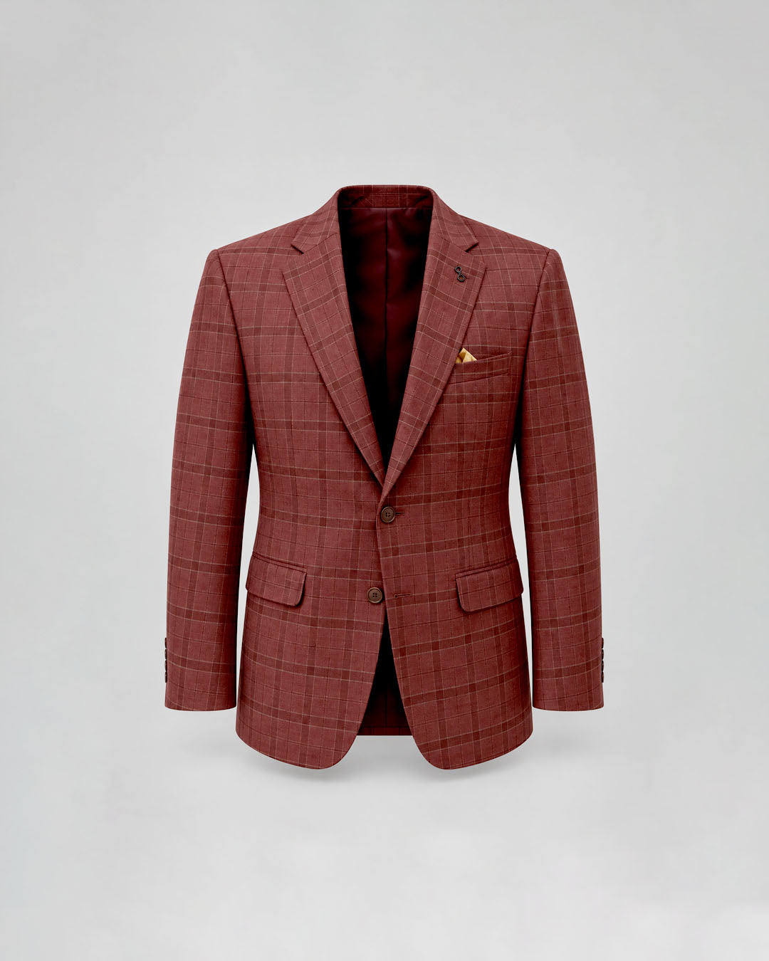 MAROON CHECK BLAZER