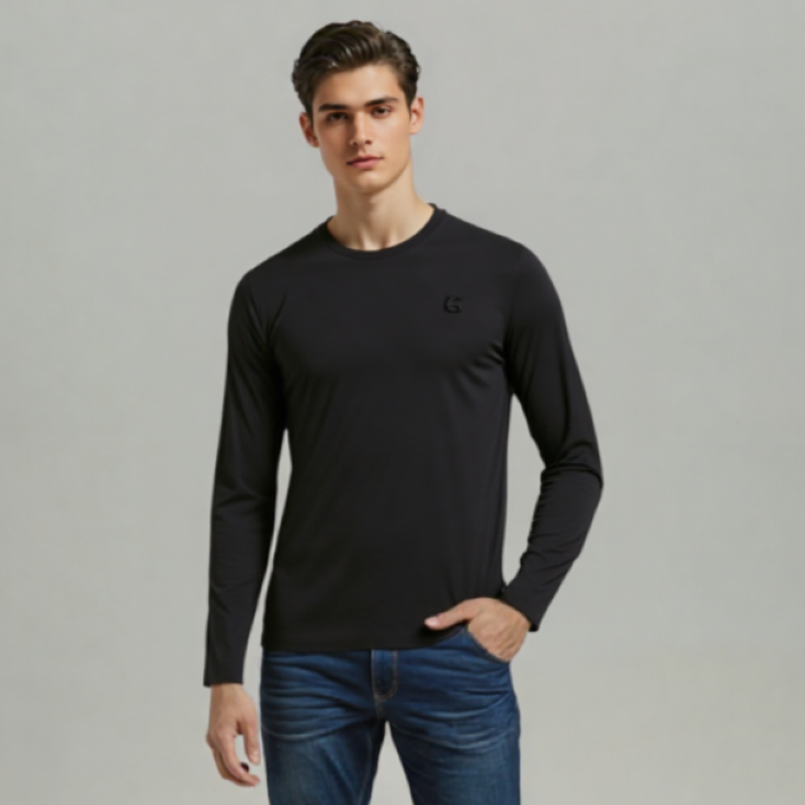 LONG SLEEVE CREW NECK WITH LOGO TEES