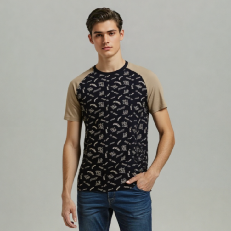 ALL OVER PRINTED RAGLAN TEES
