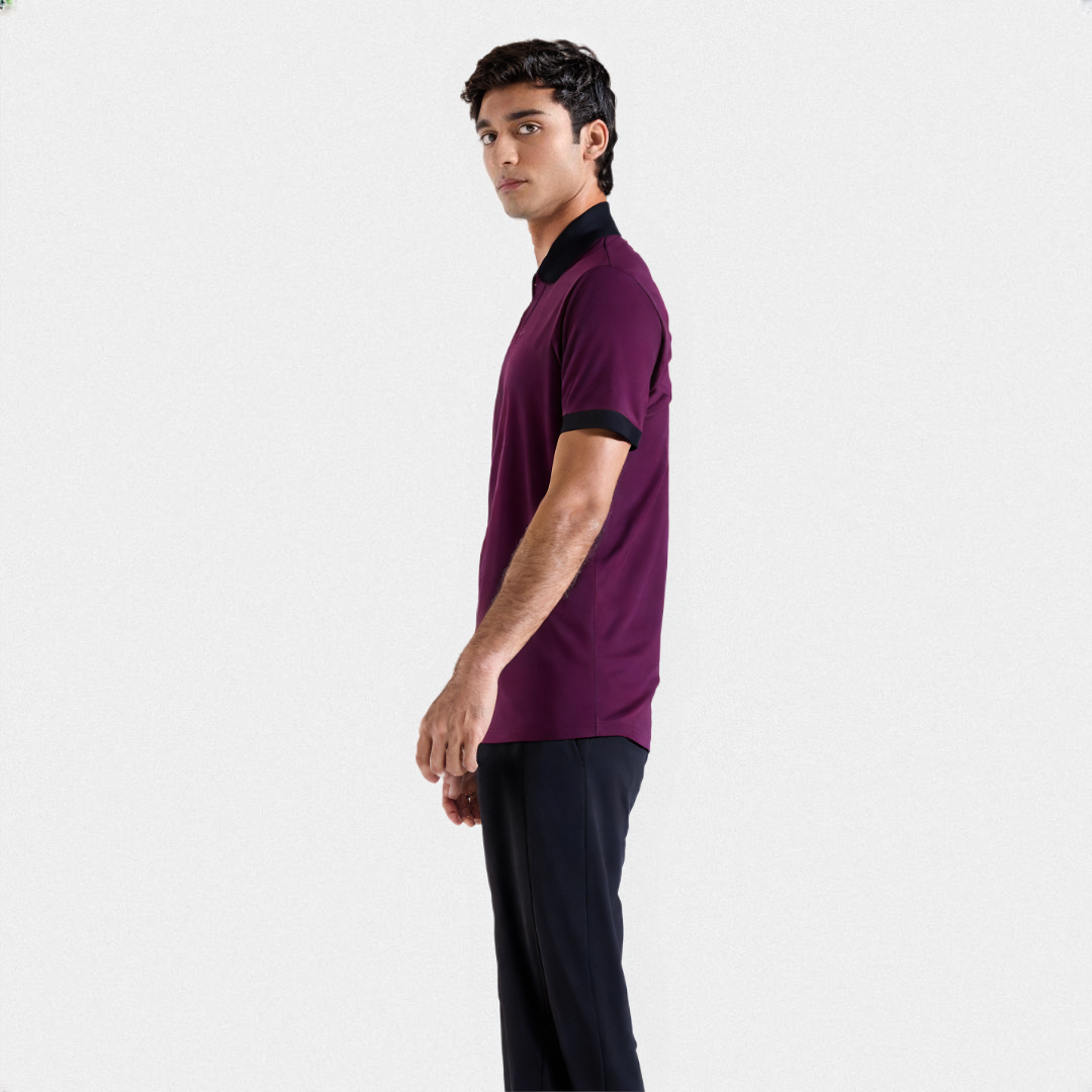 BASIC PIQUE POLO BLACK COLLAR