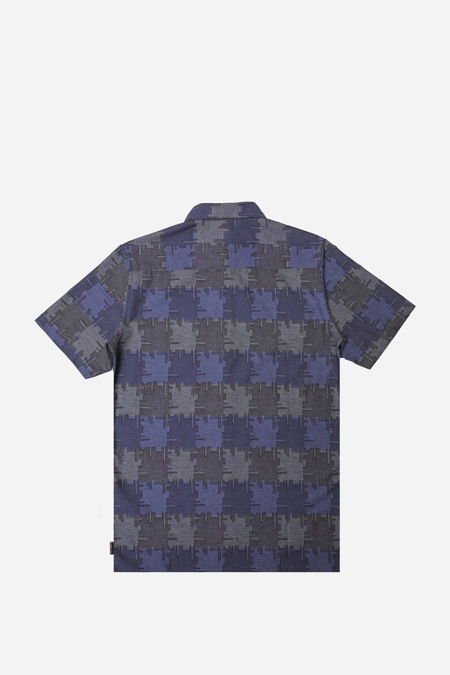 NAVY TEXTURE SELF DESIGN SHIRT H/S