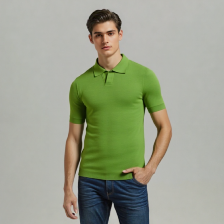 MENS JOHNNY COLLAR POLO SHIRT