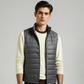 GRAY & BLACK SLEEVELESS PUFFER JACKET