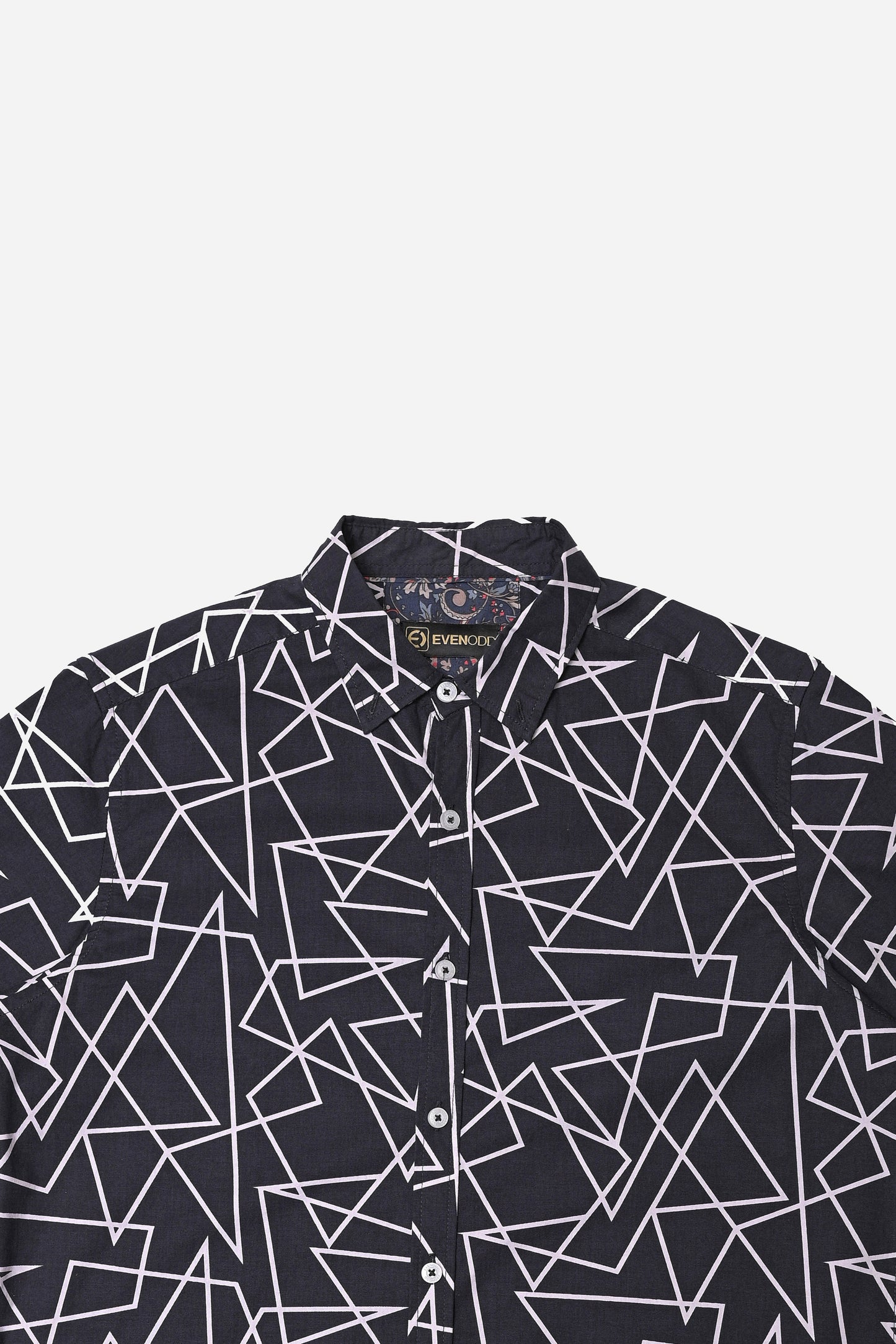 CASUAL SHIRT H/S BLACK PRINTED