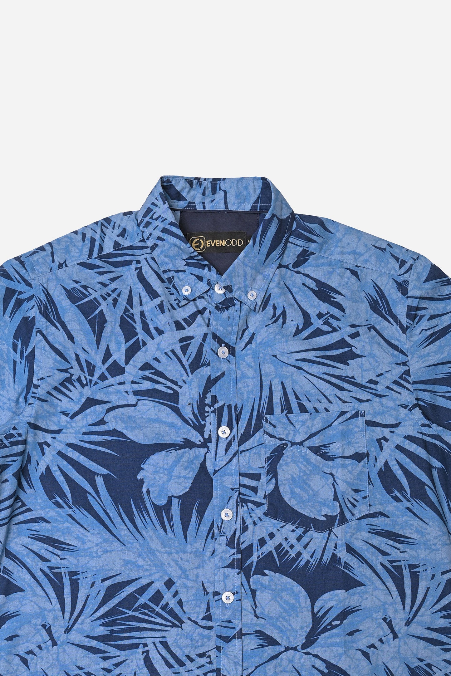 BLUE LEAF PRINTED SHIRT H/S