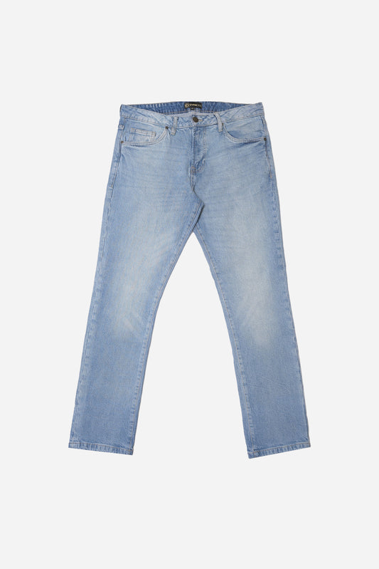 STRAIGHT FIT DENIM JEANS LIGHT BLUE