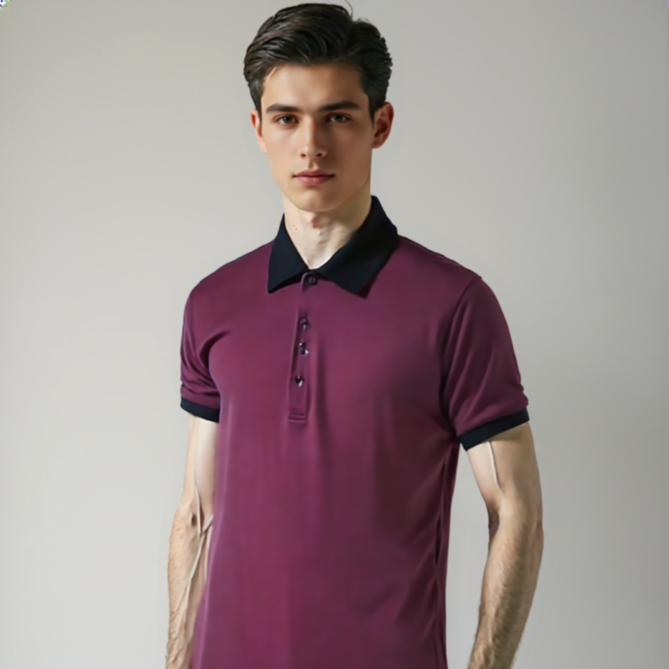 BASIC PIQUE POLO BLACK COLLAR