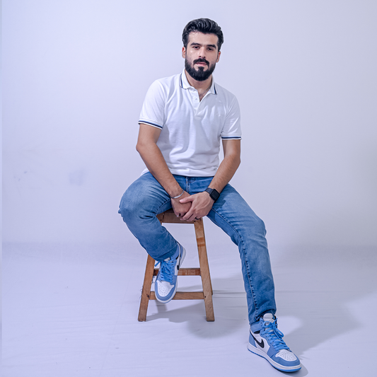 BASIC POLO SHIRT - WHITE