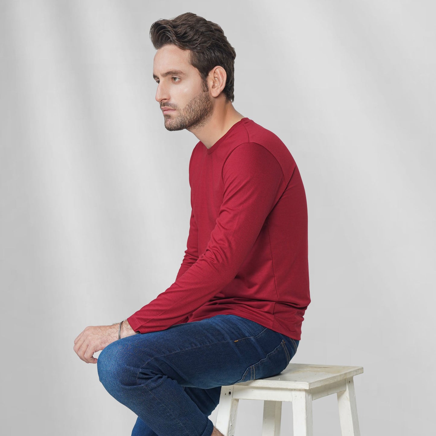 MENS LONG SLEEVE CREW NECK TEES