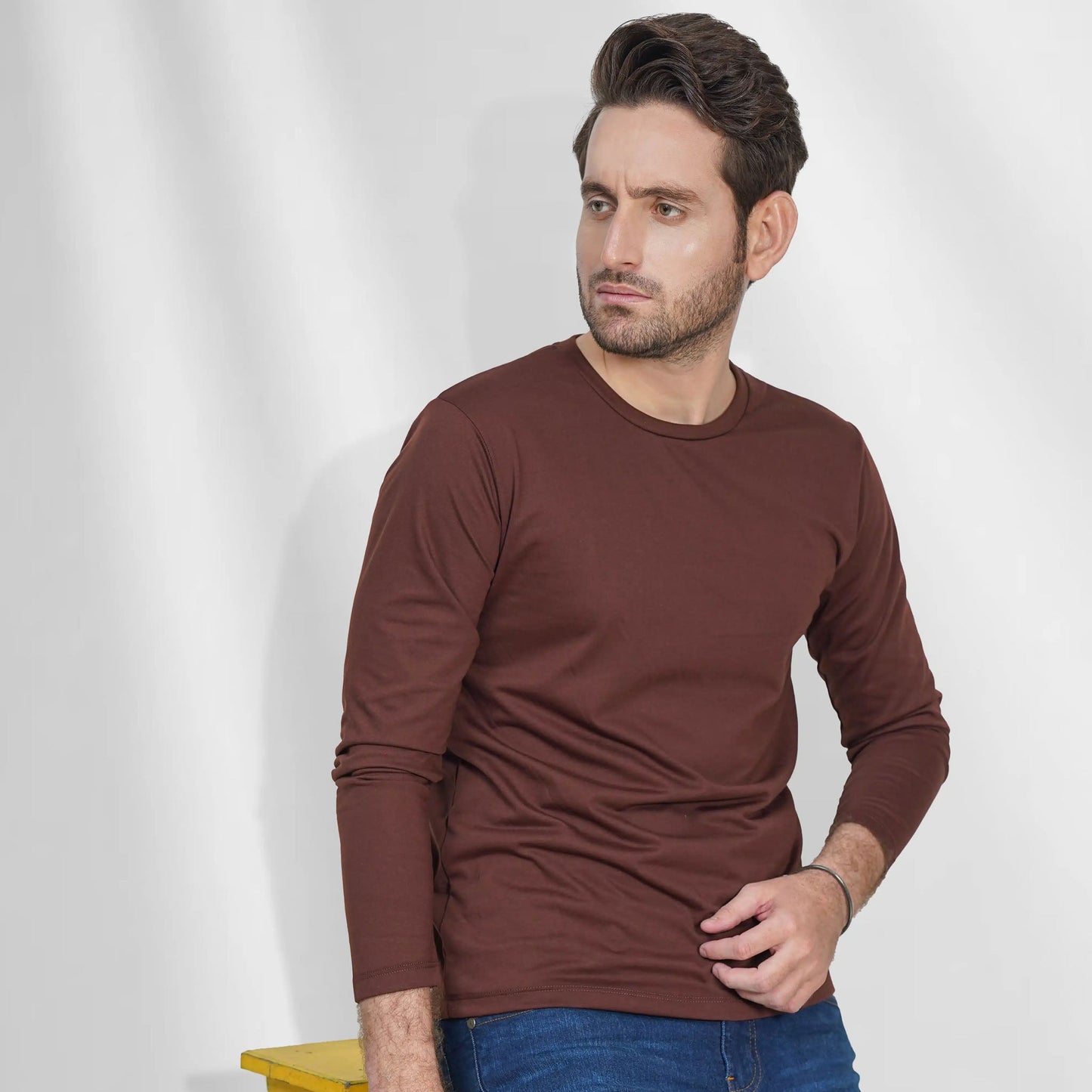 MENS LONG SLEEVE CREW NECK TEES