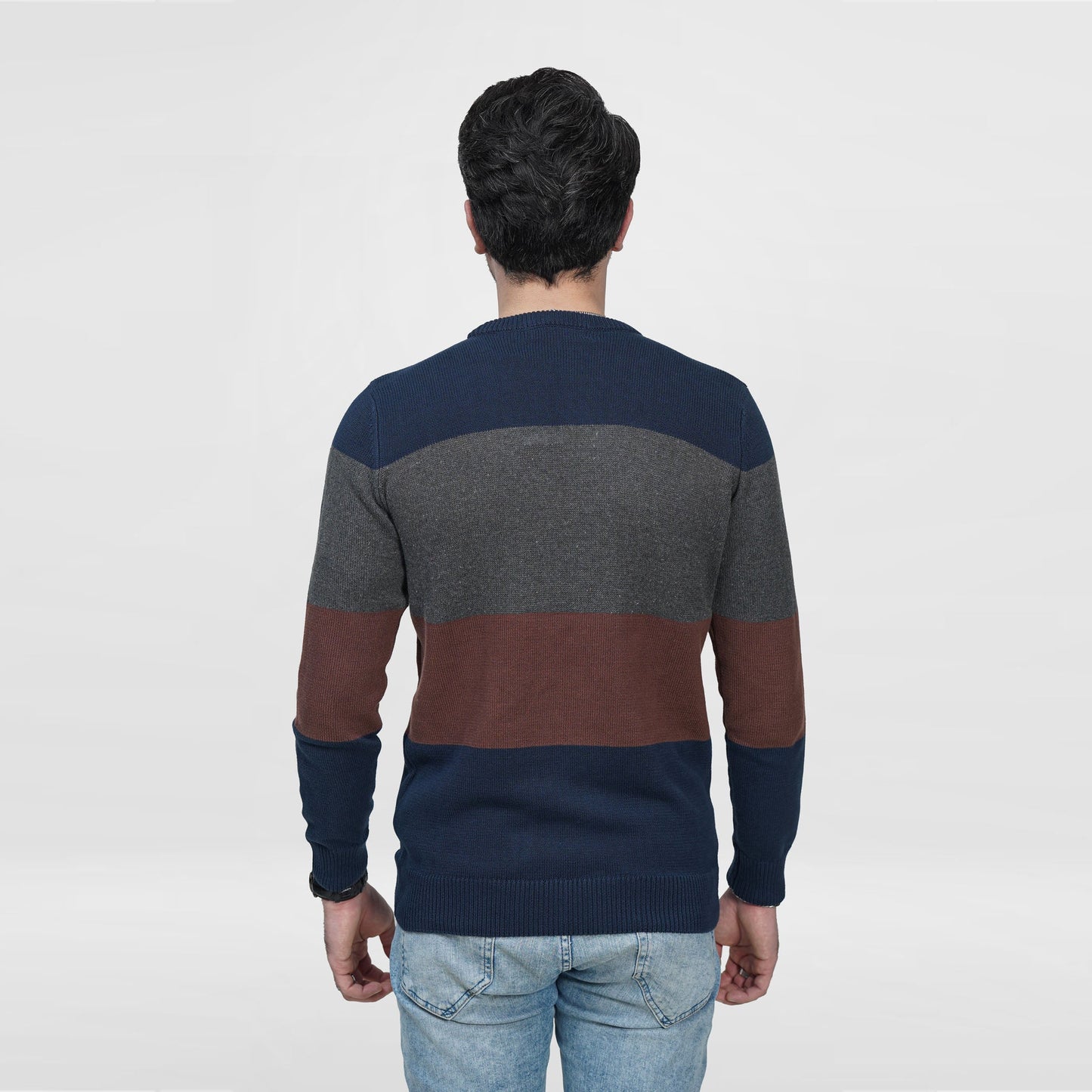 MENS YARN DYED F/S CREW NECK SWEATER